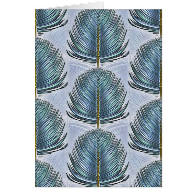 Stylized Peacock Feather - blue (Front)