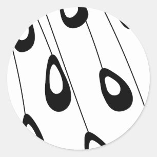 Stylized Peacock Feather Modern Envelope Seal