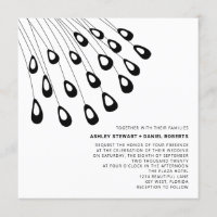 Stylized Peacock Feathers Modern Wedding
