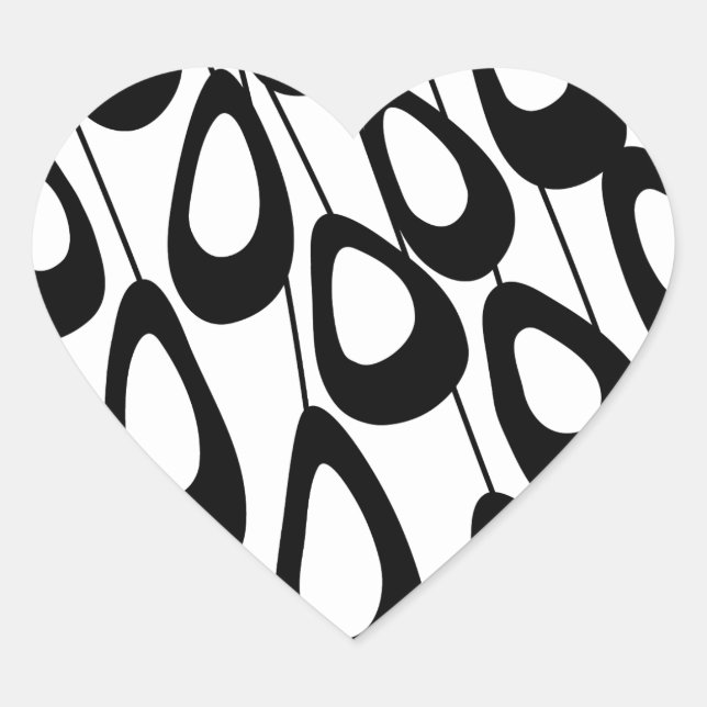 Stylized Peacock Modern Heart Envelope Seal (Front)