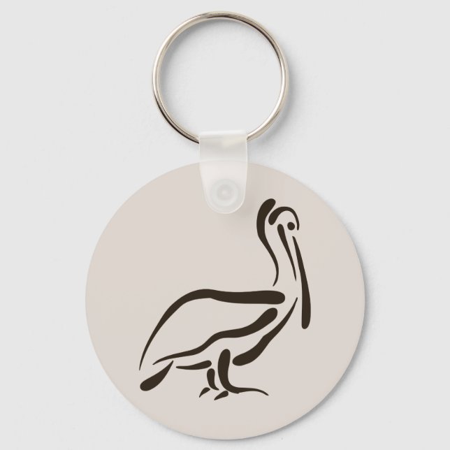 Stylized Pelican Keychain (Front)