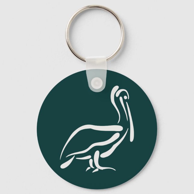 Stylized Pelican Keychain (Front)