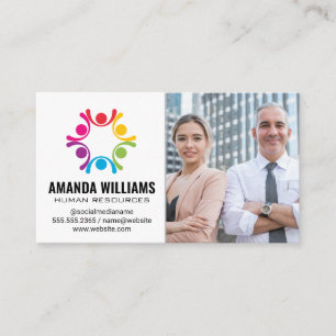 Stylized People   Business People Custom Template Business Card