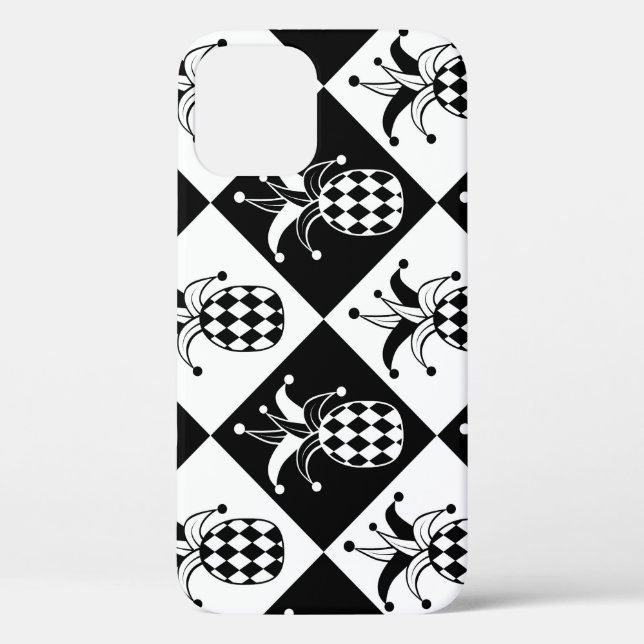 Stylized Pineapple Harlequin Doodle Pattern Case-Mate iPhone Case (Back)