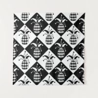 Stylized pineapple. Hat and rhombus Harlequin. Sea