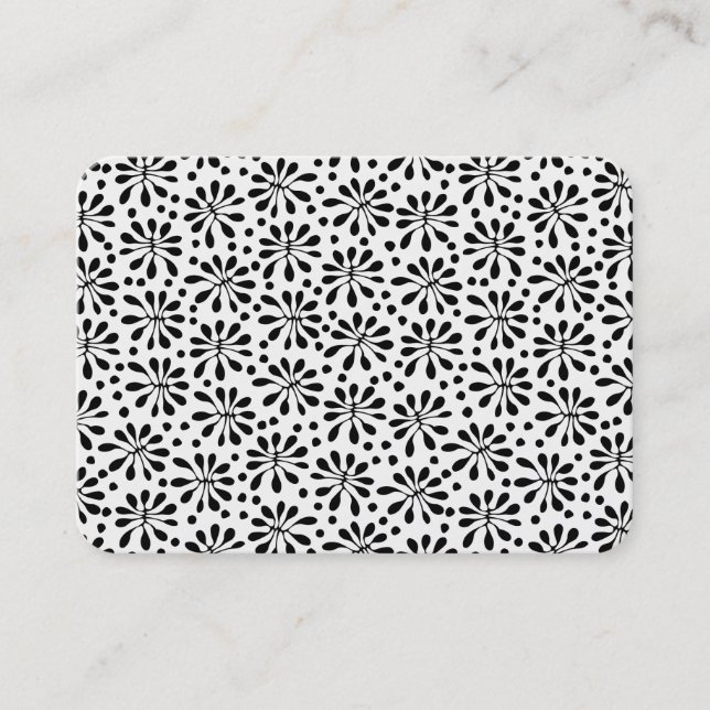 Stylized Plant Pattern 020818 Business Card (Front)