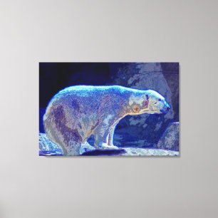 Stylized Polar Bear Canvas Print