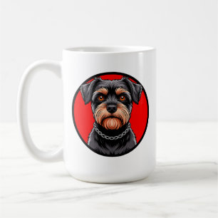 Stylized Portrait of a Black Terrier Coffee Mug
