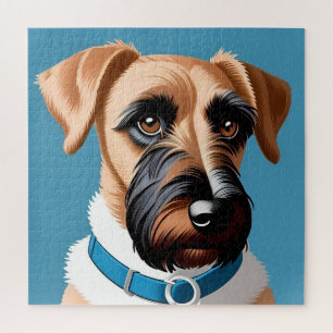 Stylized Portrait of a Terrier Dog Jigsaw Puzzle