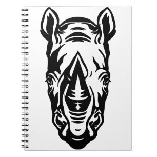 Stylized portrait of Rhinoceros Notebook