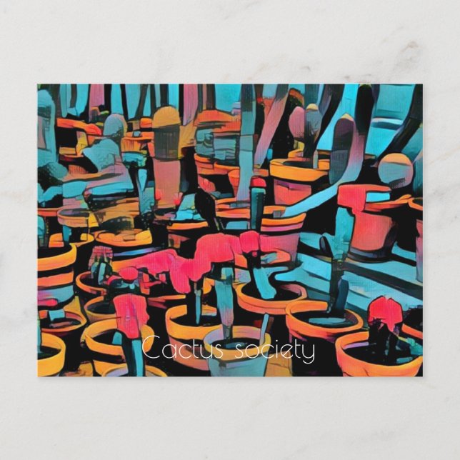 Stylized Postcard Cactus Society (Front)