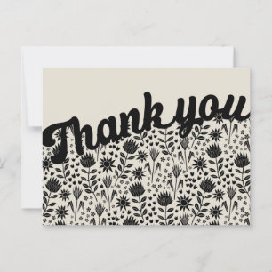 Stylized Protea Floral Millefleur Thank You Postcard