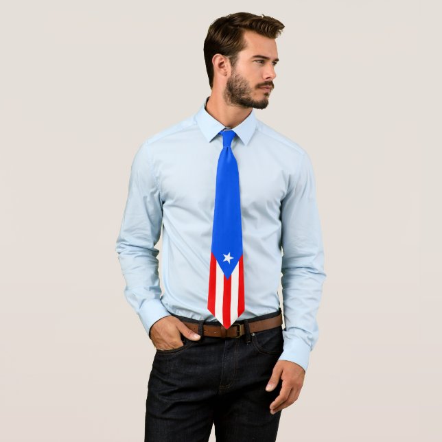Stylized Puerto Rico Flag Tie (In Situ)
