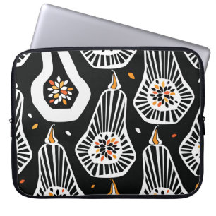 Stylized Pumpkins Seeds: Seamless Design Laptop Sleeve
