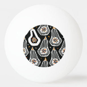 Stylized Pumpkins Seeds: Seamless Design Ping Pong Ball