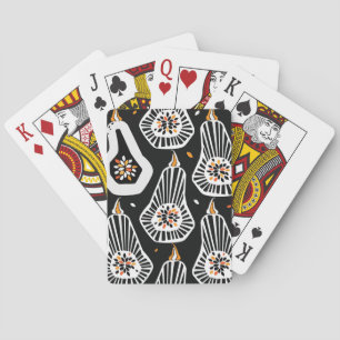 Stylized Pumpkins Seeds: Seamless Design Playing Cards
