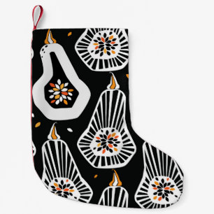 Stylized Pumpkins Seeds: Seamless Design Small Christmas Stocking