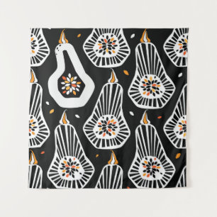 Stylized Pumpkins Seeds: Seamless Design Tapestry