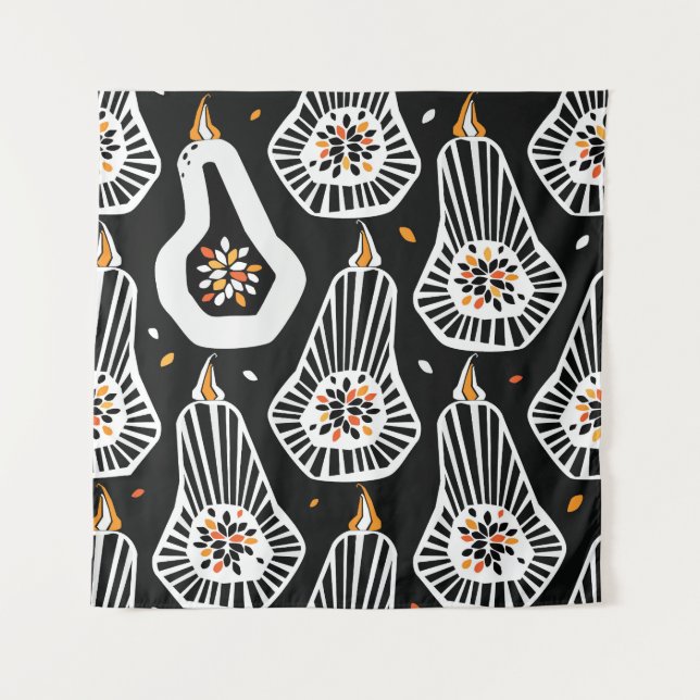 Stylized Pumpkins Seeds: Seamless Design Tapestry (Front)