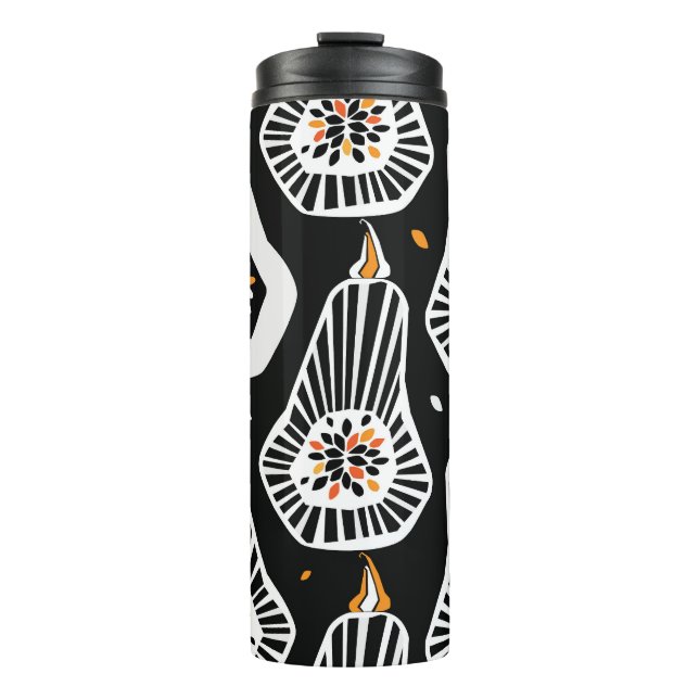 Stylized Pumpkins Seeds: Seamless Design Thermal Tumbler (Front)