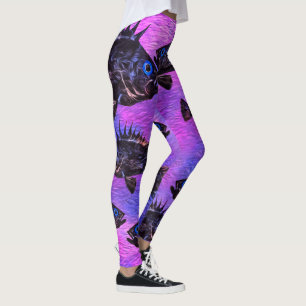 Stylized Quillback On Pink/Purple - Leggings