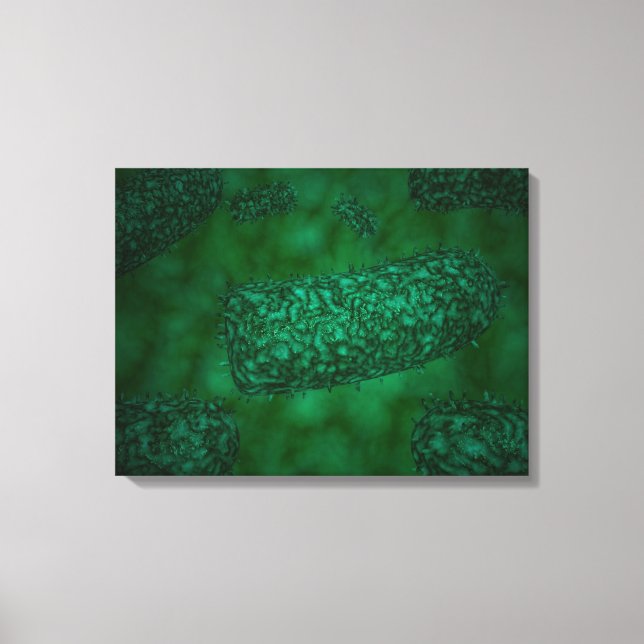 Stylized Rabies Virus Particles 1 Canvas Print (Front)