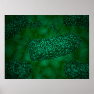 Stylized Rabies Virus Particles 1 Poster