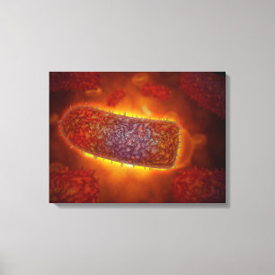 Stylized Rabies Virus Particles 2 Canvas Print