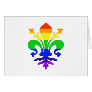 Stylized Rainbow Fleur de Lis