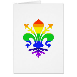 Stylized Rainbow Fleur de Lis