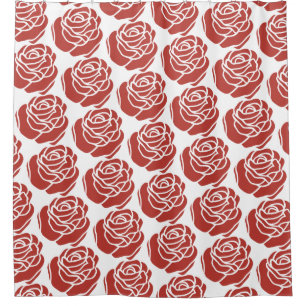 Stylized Red Roses Pattern