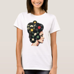 Stylized Retro Vinyl Record Poster Art T-Shirt