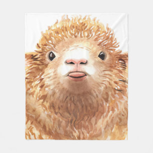 Stylized Sheep Lovers Gitfs For Child Fleece Blanket