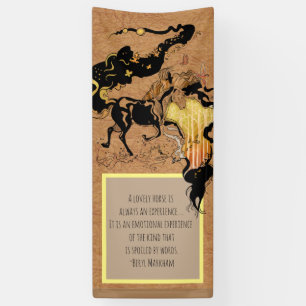 Stylized Silhouette Horse Banner