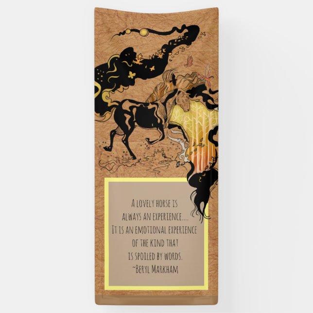Stylized Silhouette Horse Banner (Vertical)