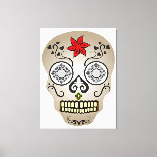 Stylized Skull Canvas Print