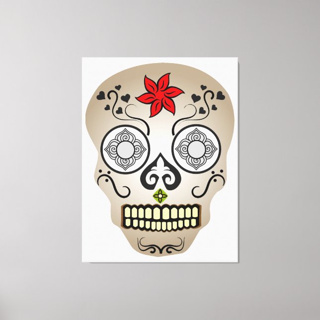 Stylized Skull Canvas Print (Front)