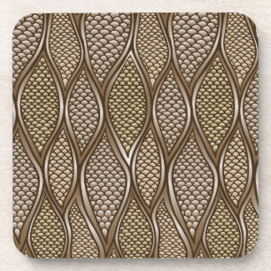 Stylized snake skin coaster