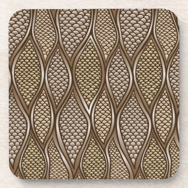 Stylized snake skin coaster (Front)