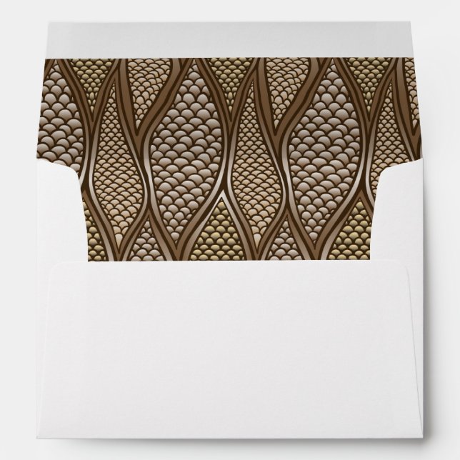 Stylized snake skin envelope (Back (Bottom))