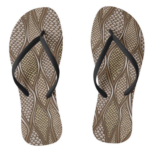 Stylized snake skin flip flops (Footbed)