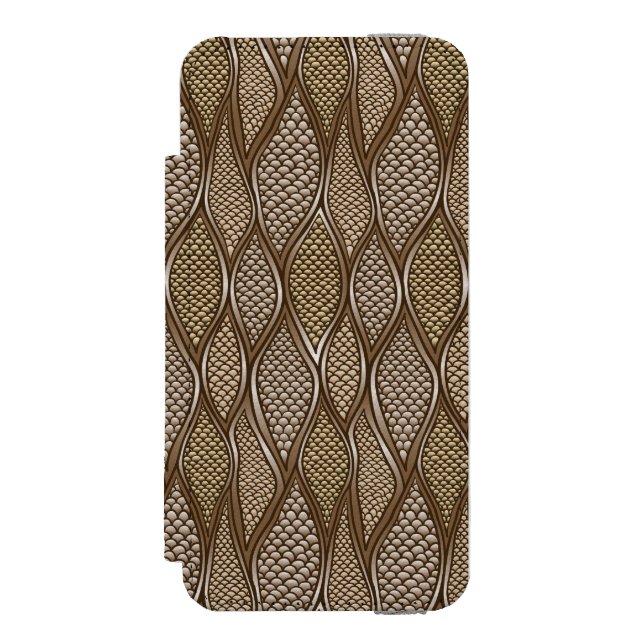 Stylized snake skin incipio iPhone wallet case (Folio Front)