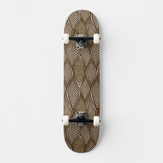 Stylized snake skin skateboard (Front)