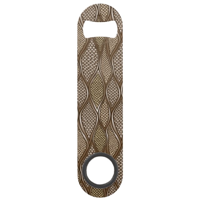 Stylized snake skin speed bottle opener (Front)