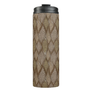 Stylized snake skin thermal tumbler