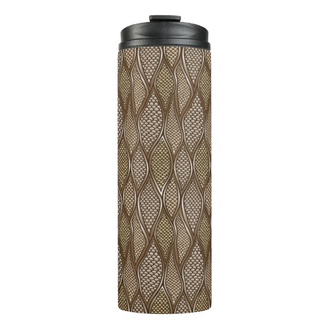 Stylized snake skin thermal tumbler (Front)