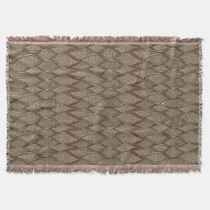 Stylized snake skin throw blanket