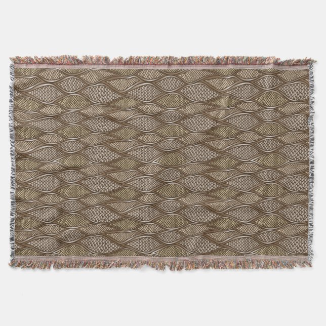 Stylized snake skin throw blanket (Front)