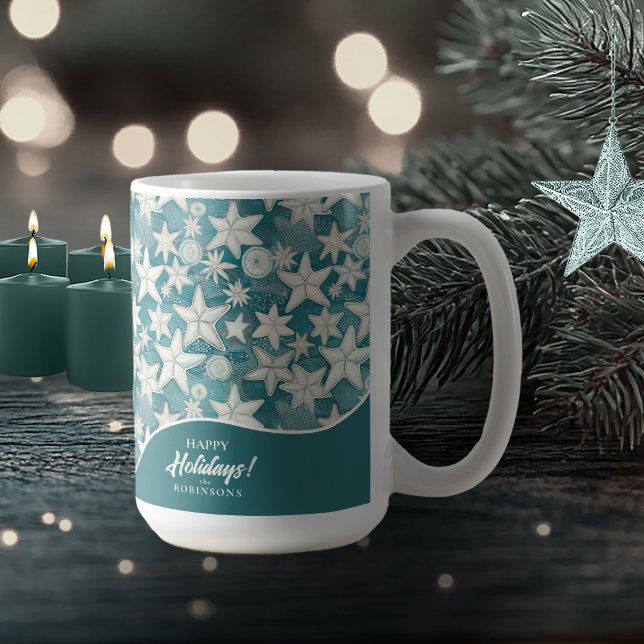 Stylized Starfish & Sand Dollars Pattern#25 ID1009 Coffee Mug (Creator Uploaded)