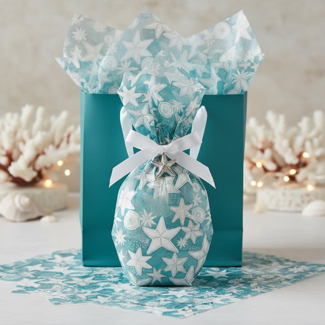Stylized Starfish & Sand Dollars Pattern#25 ID1009 Tissue Paper (Creator Uploaded)